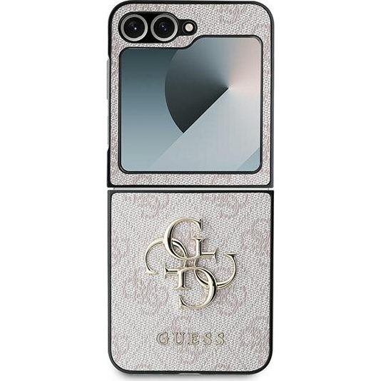 Etui Guess 4G Big Metal Gold Logo do Samsung Galaxy Z Flip6, różowe